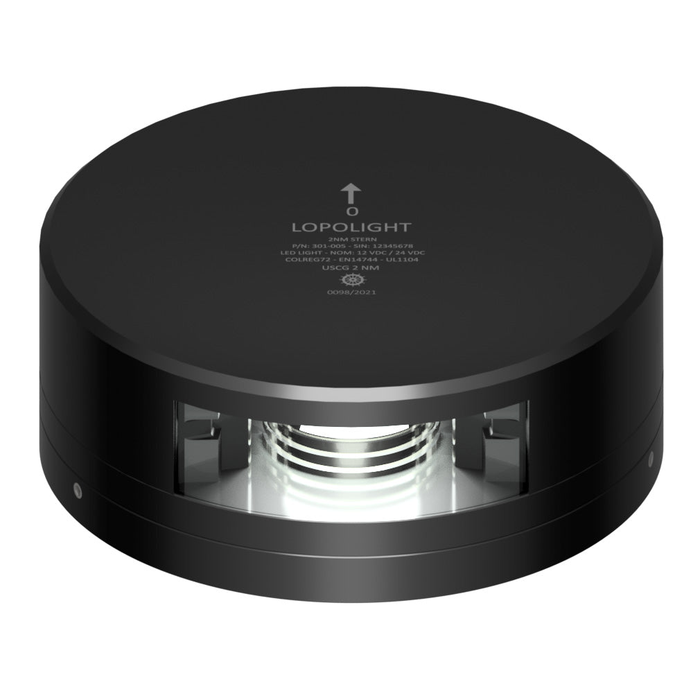 Lopolight Stern Light - 2NM - Black Housing w/FB Base [301-005-FB