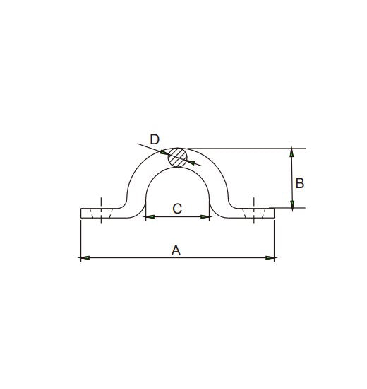 CAPTAIN'S LOCKER 3/8 PAD EYE STRAP FITTING 304 STAINLESS STEEL 1014-0310