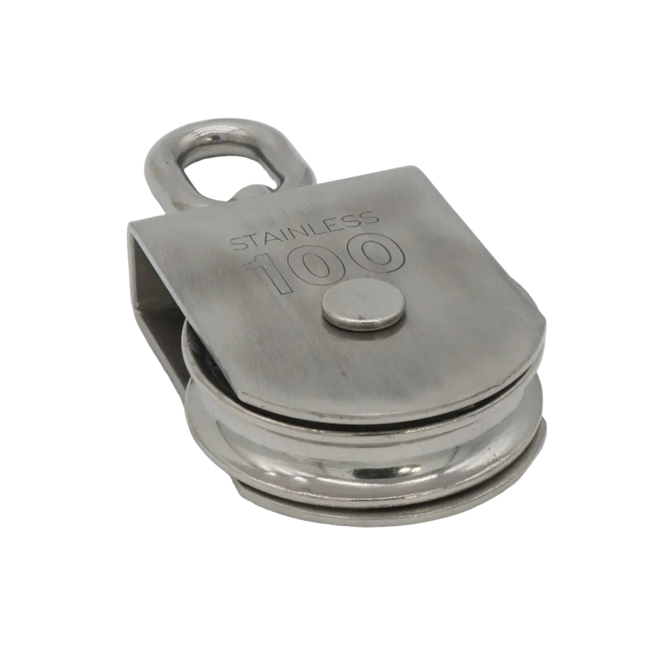 4” SINGLE PULLEY WITH SWIVEL 316 STAINLESS STEEL FOR ⅝" ROPE 0506-0500
