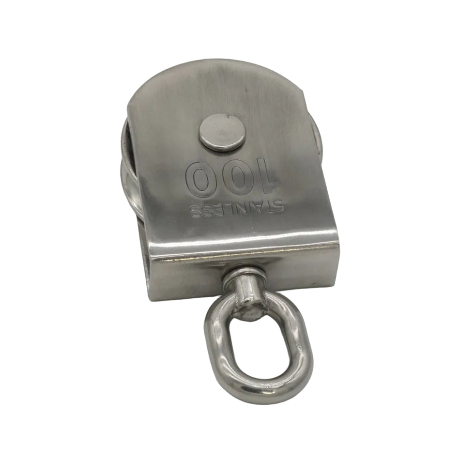 4” SINGLE PULLEY WITH SWIVEL 316 STAINLESS STEEL FOR ⅝" ROPE 0506-0500