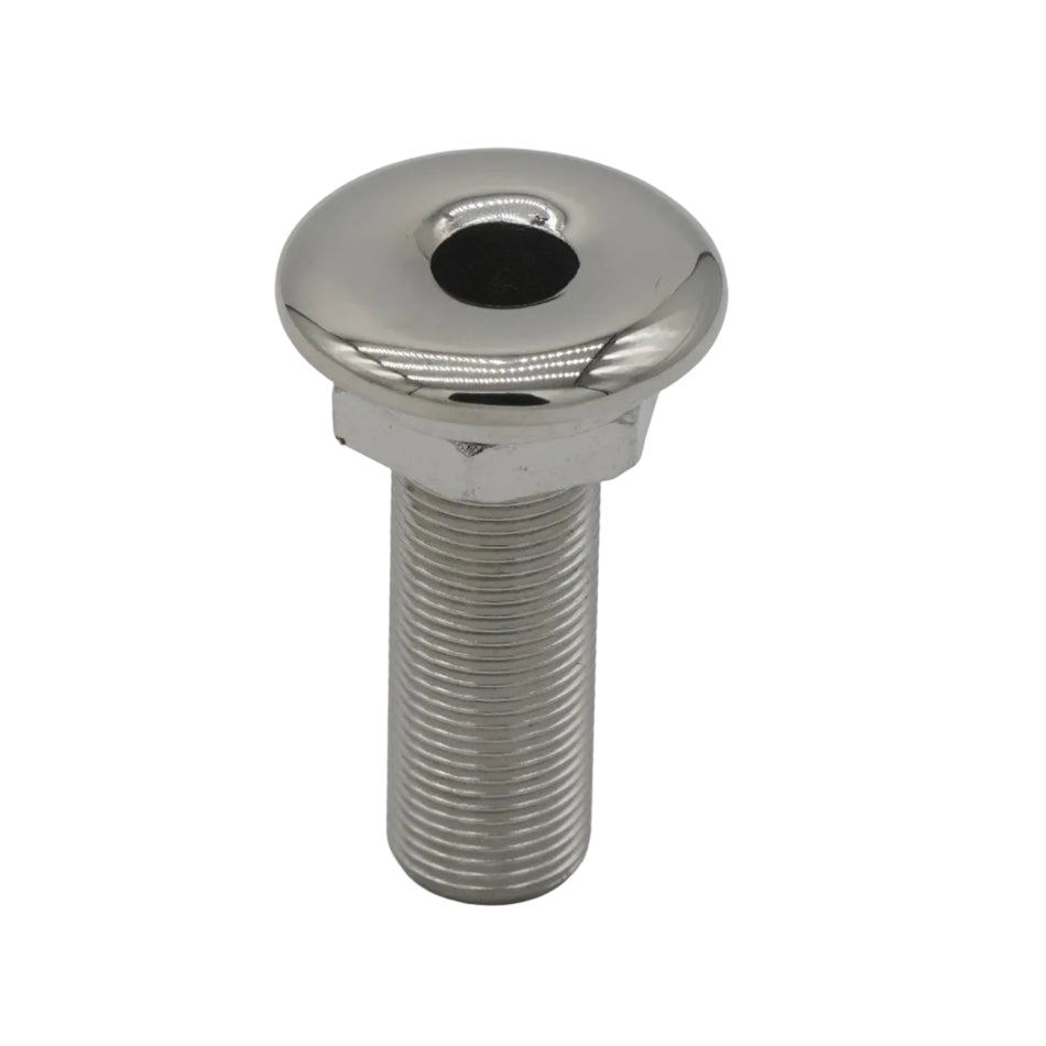 3/8” THREAD THRU HULL FITTING ROUND HEAD 316 STAINLESS STEEL  0660-0110