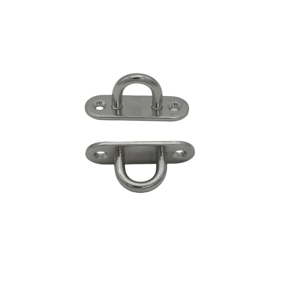 1/4 OVAL SHAPE MOUNTING EYE PLATE FITTING 301 STAINLESS STEEL 1021-0306
