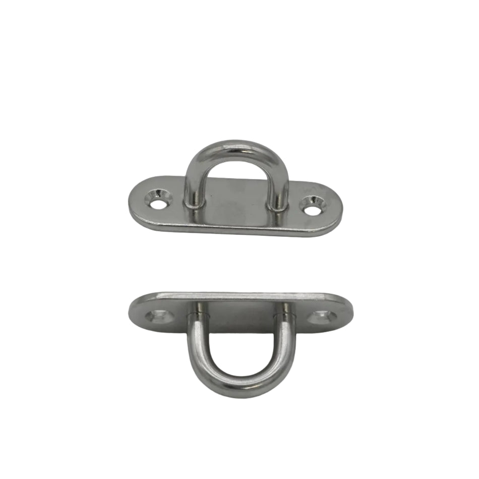 3/8 OVAL SHAPE MOUNTING EYE PLATE FITTING 301 STAINLESS STEEL 1021-0309