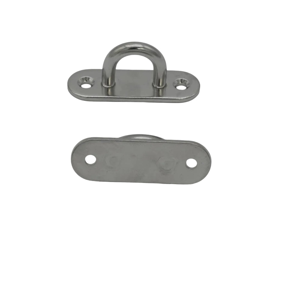 3/8 OVAL SHAPE MOUNTING EYE PLATE FITTING 301 STAINLESS STEEL 1021-0309