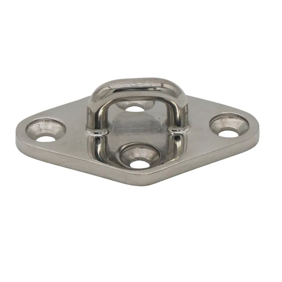 3 15/16DIAMOND SHAPE MOUNTING EYE PLATE FITTING 301 STAINLESS STEEL 1023-0403
