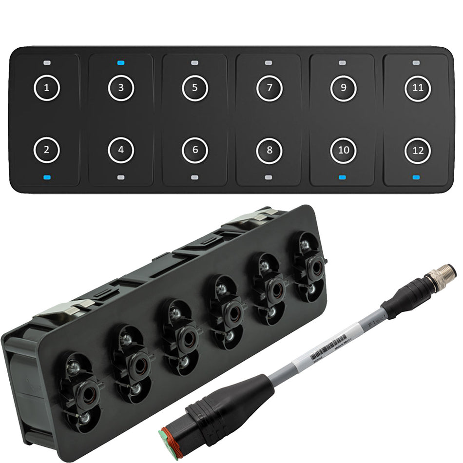 Maretron CKM12 Keypad w/CKM to NMEA 2000 Adapter Cable - 0.2M (Horizontal Orientation) [A3802-2]