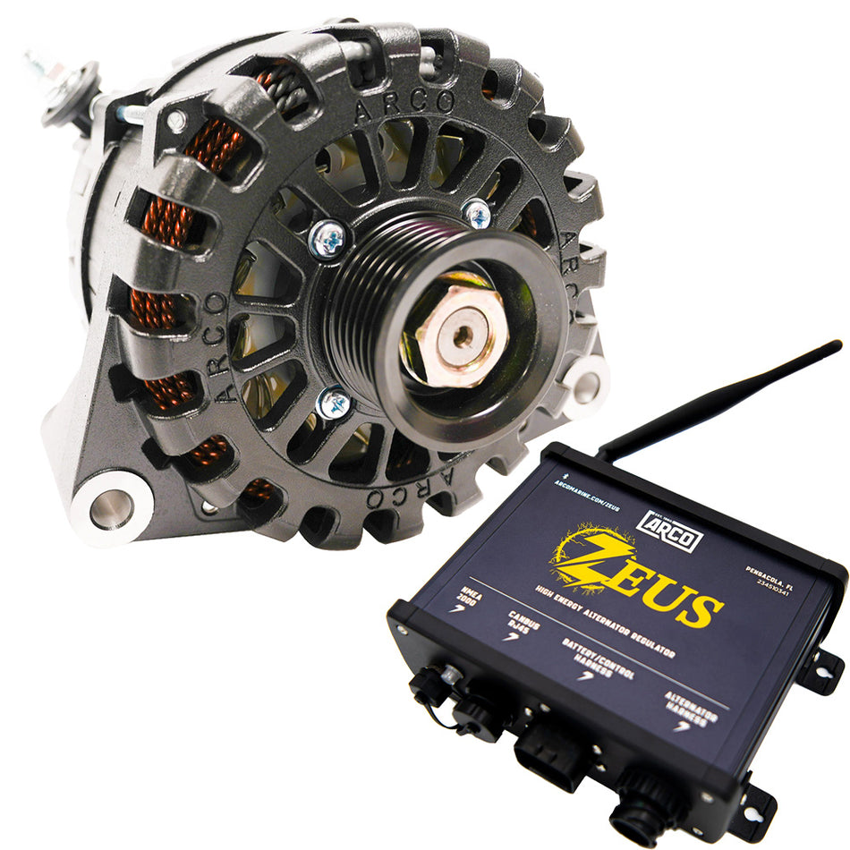 ARCO Zeus A275L N62 Alternator w/Clutch Pulley, Terminal Block  Zeus High-Energy Alternator Regulator [4026-AZ1000]