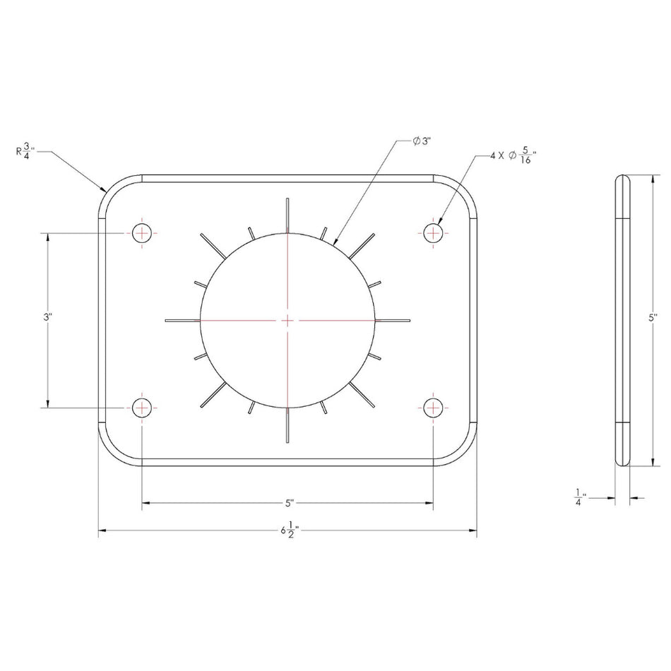 TACO Grand Slam 300 Universal Backing Plate f/GS-300  GS-390 - Pair [BP-0300BSY-1]
