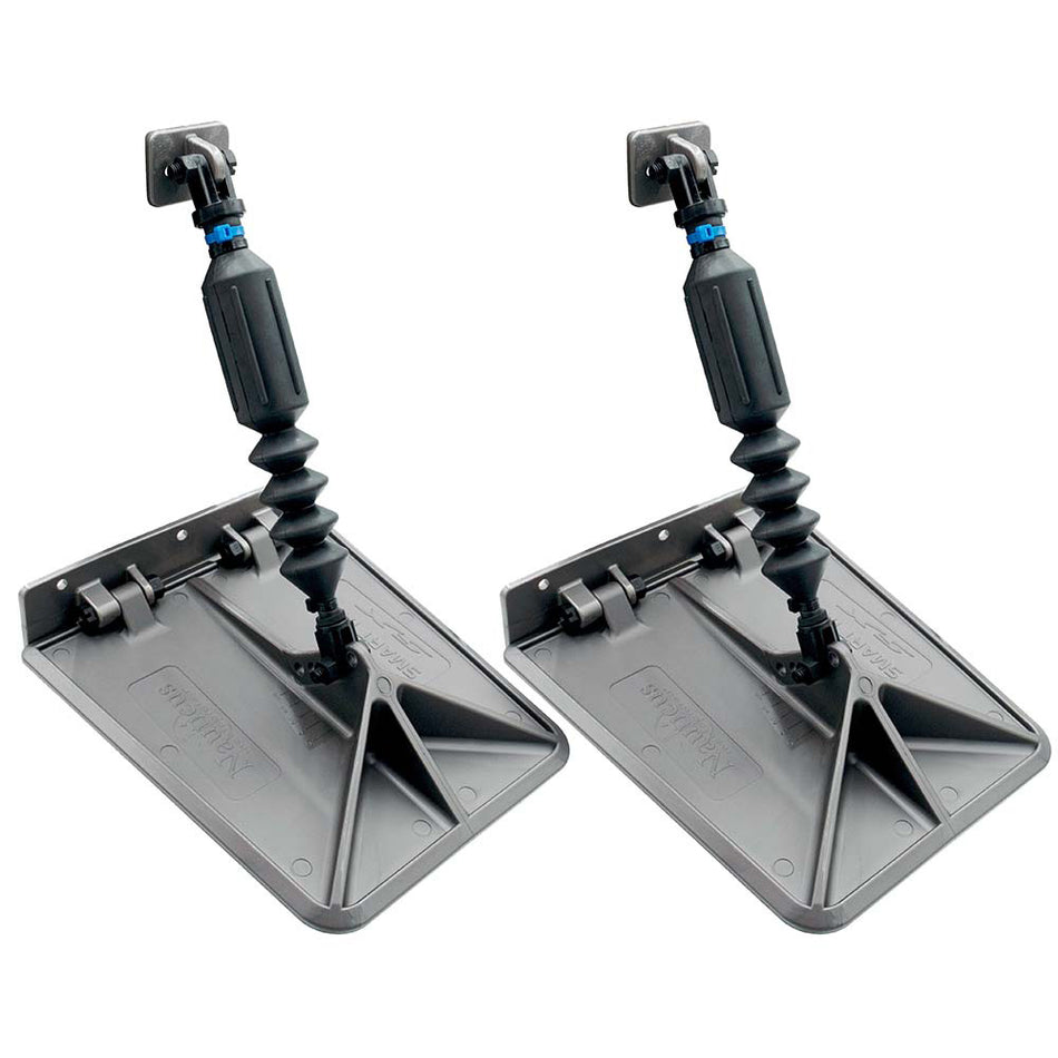 Smart Tabs SX Trim Tabs by Lectrotab 9.5" x 10" f/13'-15' Boats w/30lb Actuators - 30-40HP - Gunmetal Grey [SXG9510-30]
