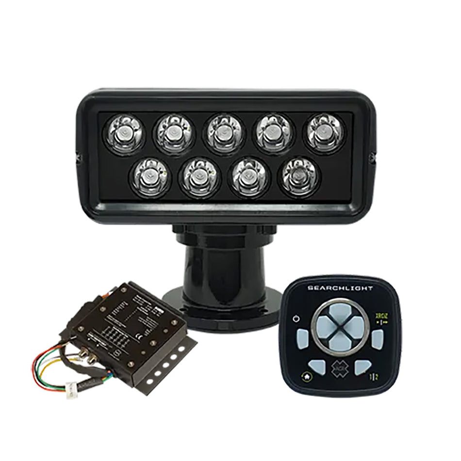 ACR RCL-100 LED Black Searchlight w/URP-103 Wired Point Pad, URC-104 Master Controller [1979]