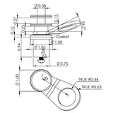 TACO Aluminum Quick-Release Fender Lock f/Pontoon Boats [F18-0186VEL-1]