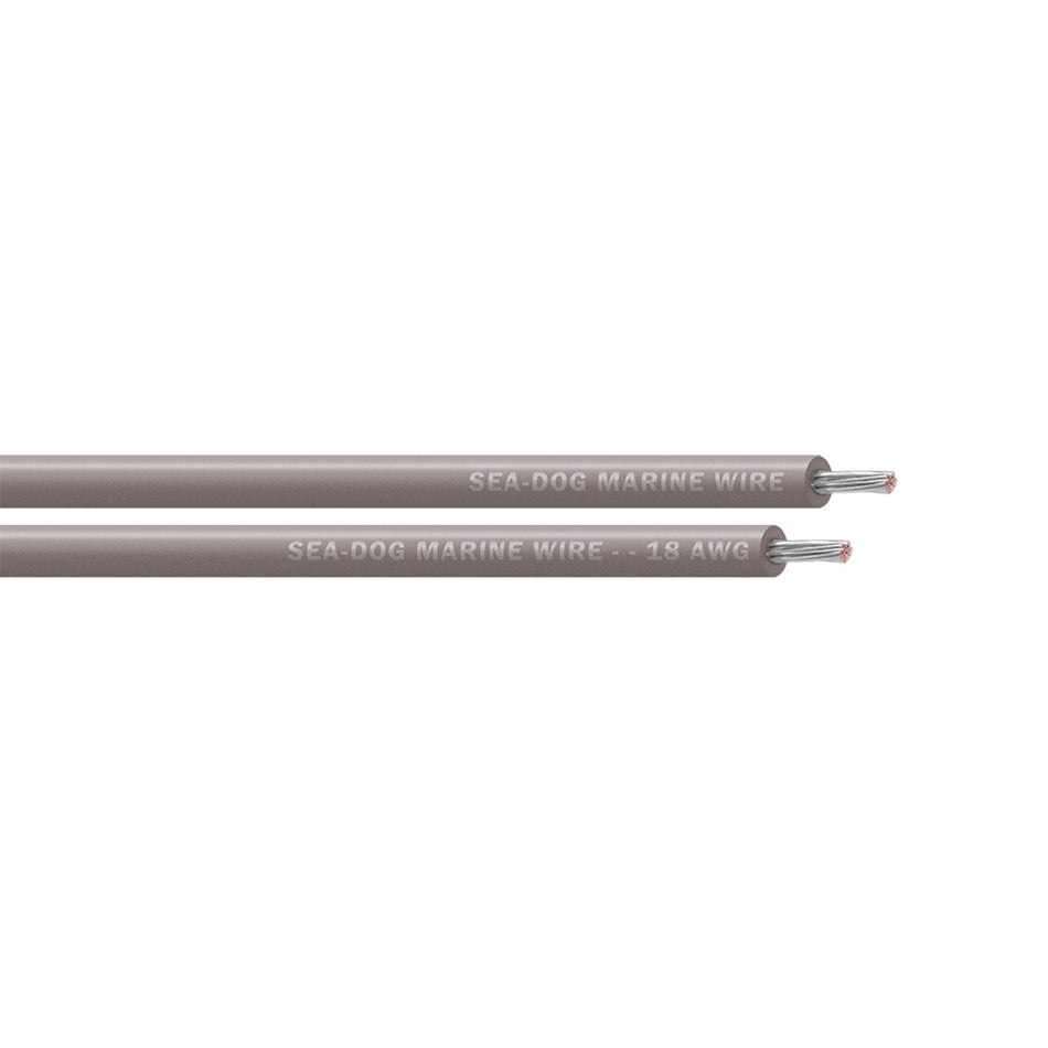 Sea-Dog 18 AWG Grey Primary Wire - 250' [8018114]
