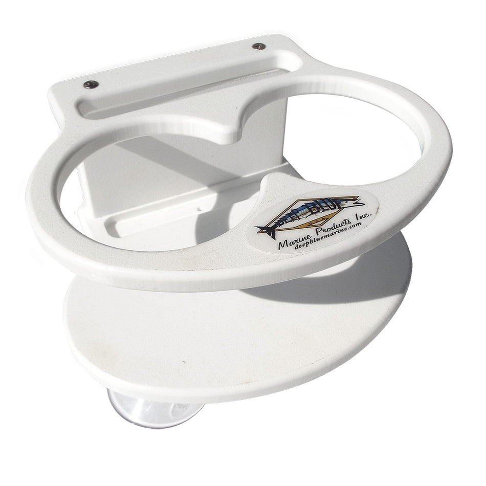 Deep Blue Marine Double Slim Can Drink Holder  Cell Phone - White [DSD-CELL]