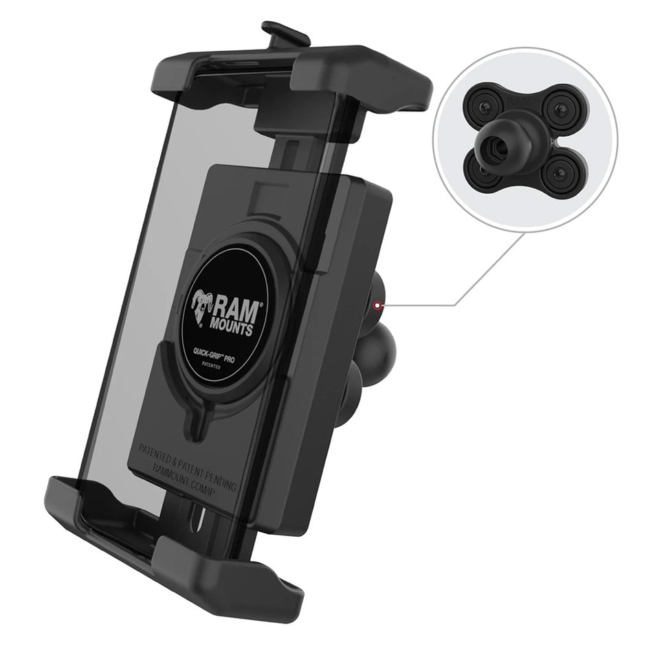 Ram Mount RAM Quick-Grip Pro XL Phone Holder w/Ball  Vibration Damper [RAM-HOL-PD7BVU]