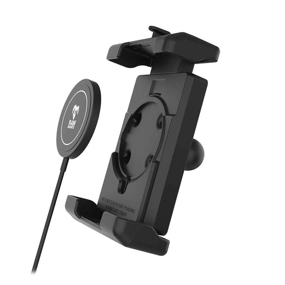Ram Mount RAM Quick-Grip Pro XL w/Ball  Qi2 15W Wireless Charger [RAM-HOL-PD7B-W2MU]