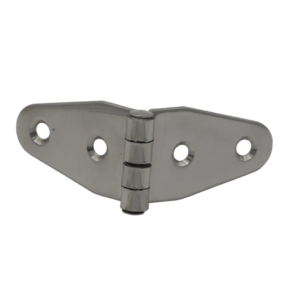 STAMPED HINGE 316 STAINLESS STEEL,POLISH FRONT 2 1/8 " X 4 "