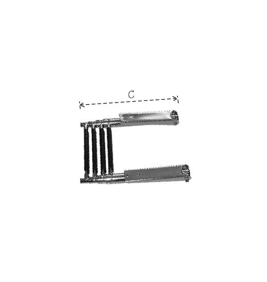 TELESCOPE LADDER 316 STAINLESS STEEL 4 STEPS