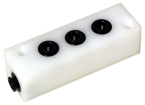MANIFOLD, 3 OUTLET, 6 X 6MM
