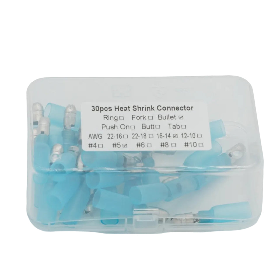 HDPE Heat Shrink Tab Terminal 14 16 AWG 30 Pack