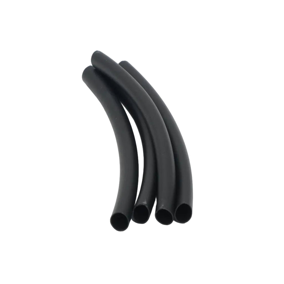 HD Heat Shrink Tubing w/ Adhesive, Black, 6" L, 4 Pack, 3:1, 12 18 AWG