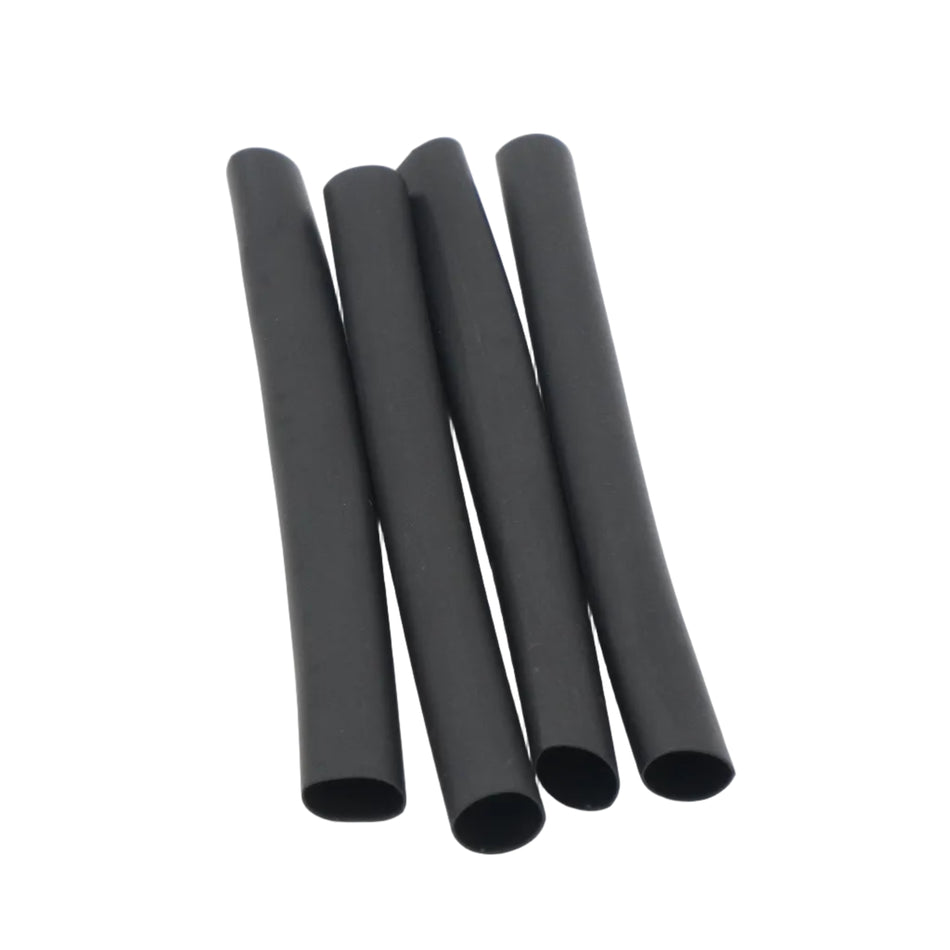 HD Heat Shrink Tubing w/ Adhesive, Black, 6" L, 4 Pack, 3:1, 12 6 AWG