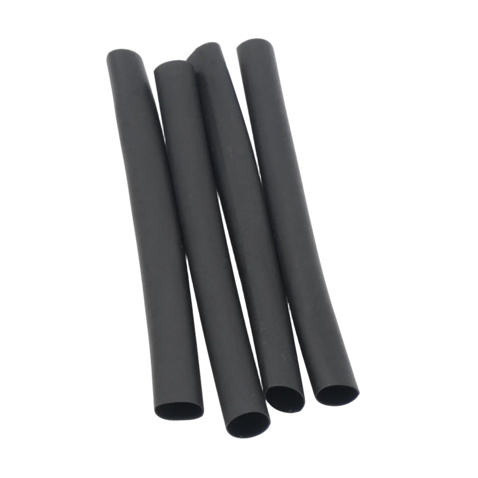 HD Heat Shrink Tubing w/ Adhesive, Black, 6" L, 4 Pack, 3:1, 12 6 AWG