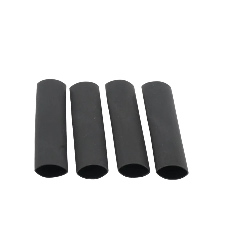 HD Heat Shrink Tubing w/ Adhesive, Black, 6" L, 4 Pack, 3:1, 2/0 AWG