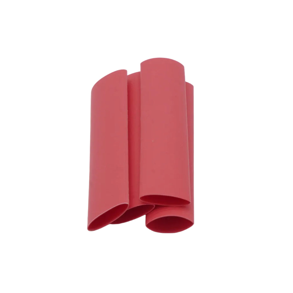 HD Heat Shrink Tubing w/ Adhesive, Red, 6" L, 4 Pack, 3:1, 2/0 AWG