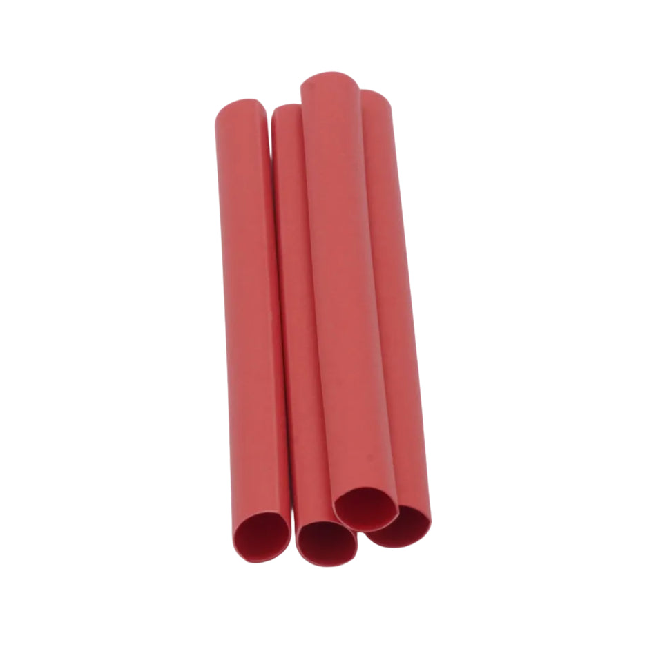 HD Heat Shrink Tubing w/ Adhesive, Red, 6" L, 4 Pack, 3:1, 12 18 AWG