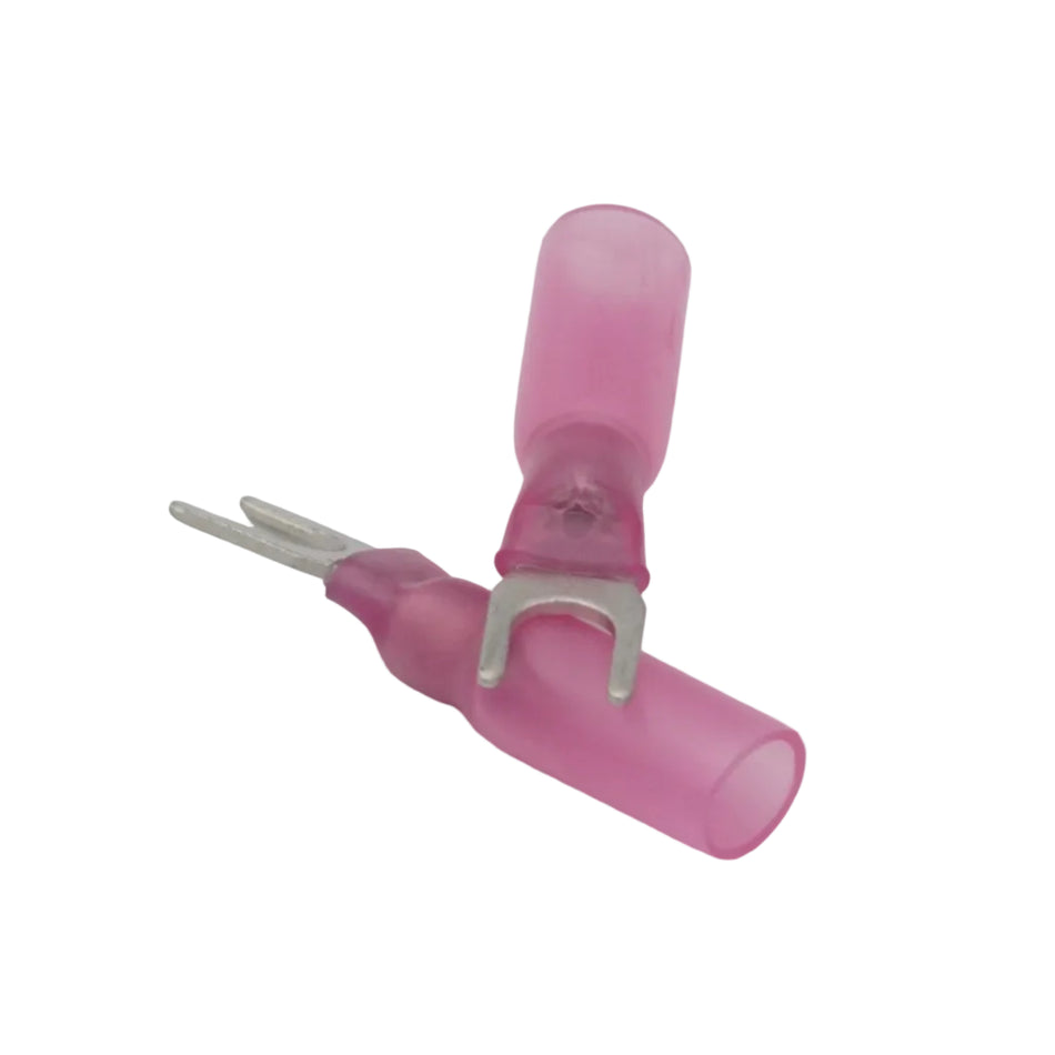 HDPE Heat Shrink Fork Terminal #4 22 16 AWG 30 Pack