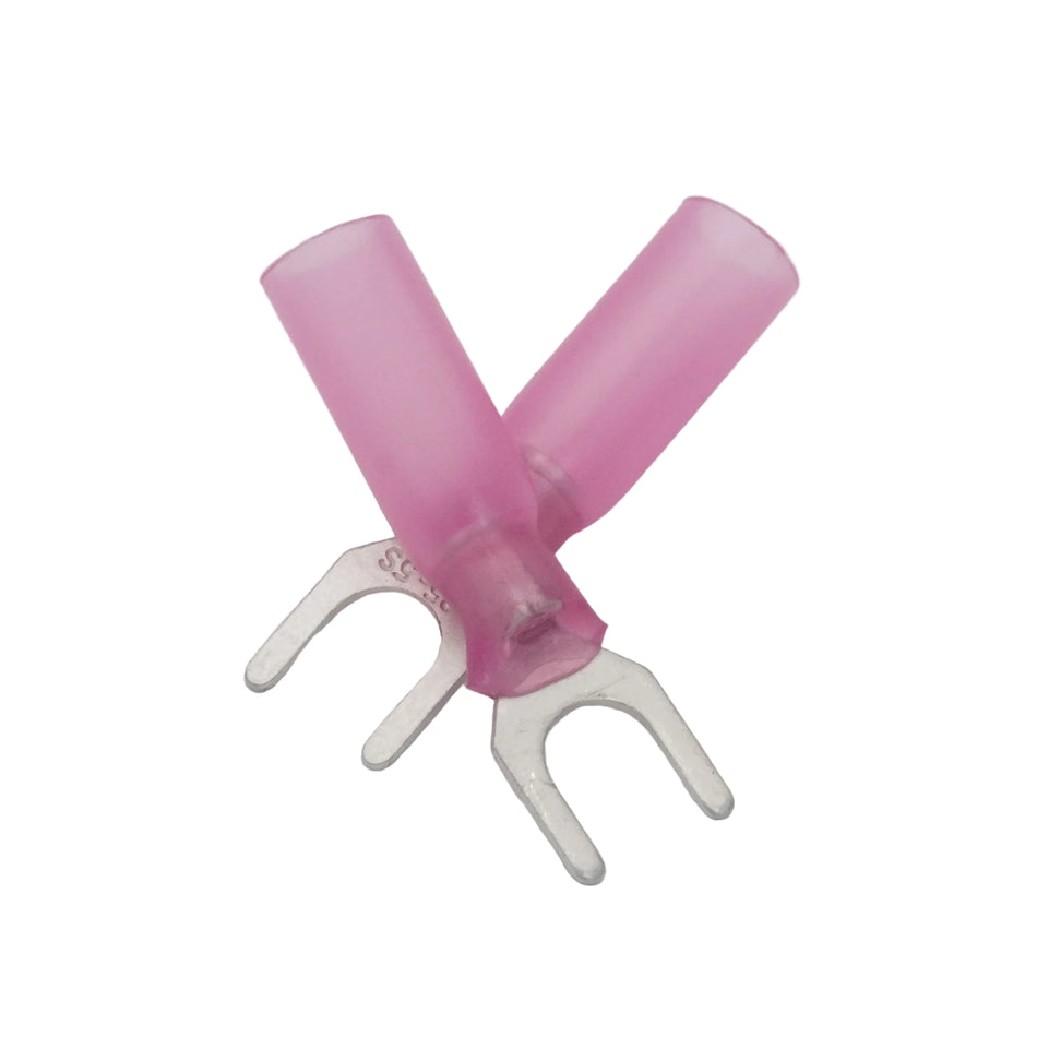 HDPE Heat Shrink Fork Terminal #5 22 16 AWG 30 Pack
