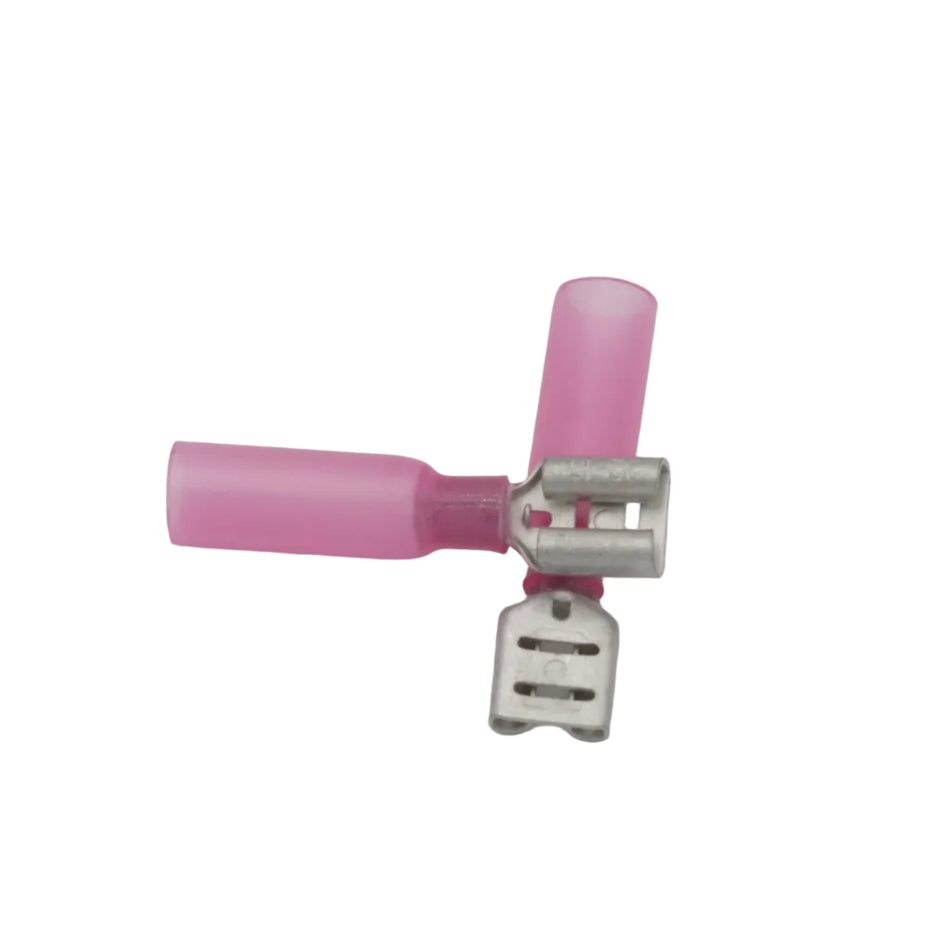 HDPE Heat Shrink 1/4" Push On Terminal 22 18 AWG 30 Pack
