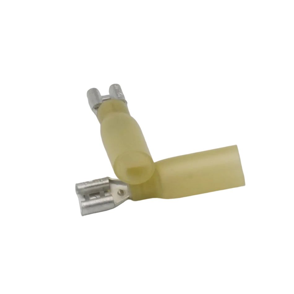 HDPE Heat Shrink 1/4" Push On Terminal 12 10 AWG 30 Pack