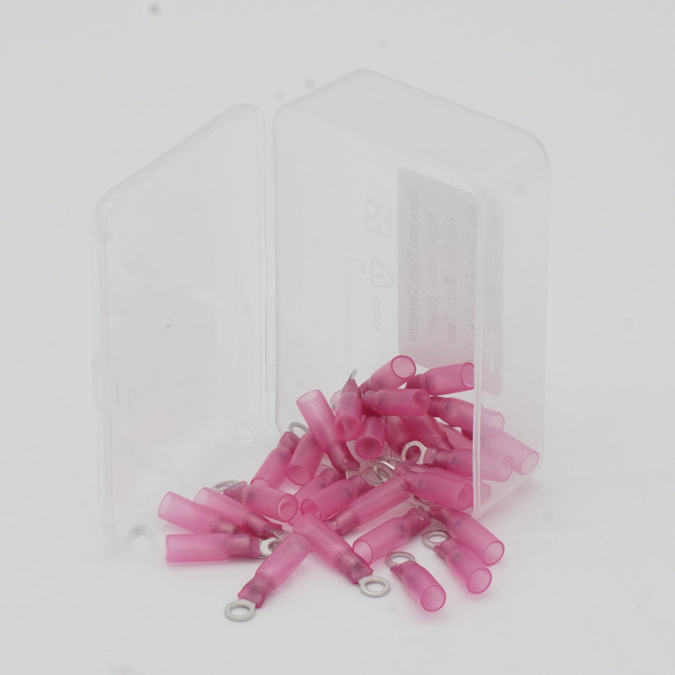 HDPE Heat Shrink Ring Terminal #4 22-16 AWG 30 Pack