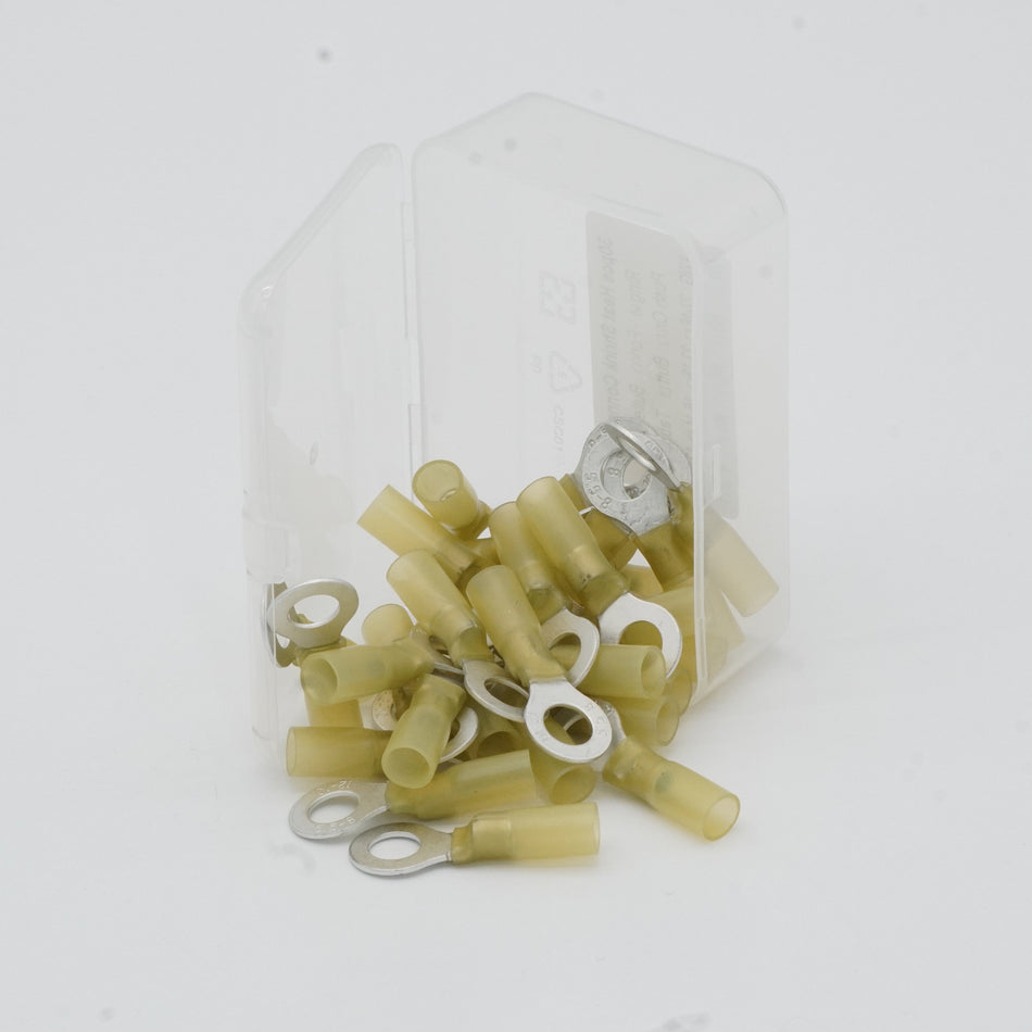 HDPE Heat Shrink Ring Terminal #8 12 10 AWG 30 Pack