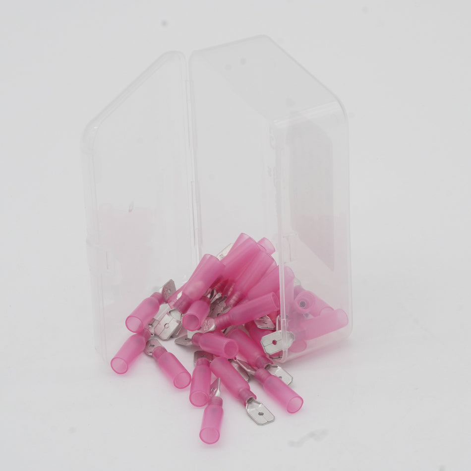 HDPE Heat Shrink Tab Terminal 22 18 AWG 30 Pack