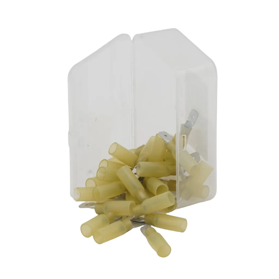HDPE Heat Shrink Tab Terminal 10 12 AWG 30 Pack