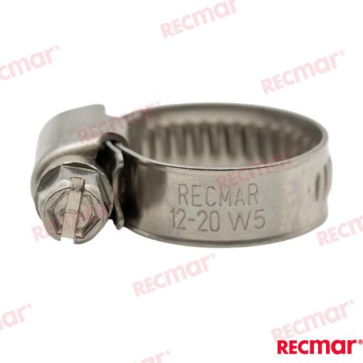 316 STAINLESS ABA STYLE HOSE CLAMP 12 - 20MM 1/2" - 13/16" REC38302-316