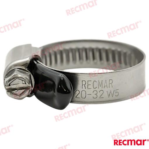 316 STAINLESS ABA STYLE HOSE CLAMP 20 - 32MM 3/4" - 1-1/4" REC38304-316