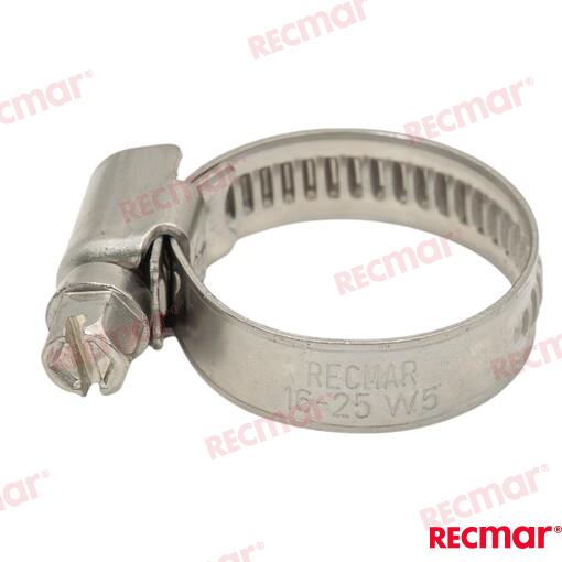 316 STAINLESS ABA STYLE HOSE CLAMP 16 - 25MM 5/8" - 1" REC38303-316