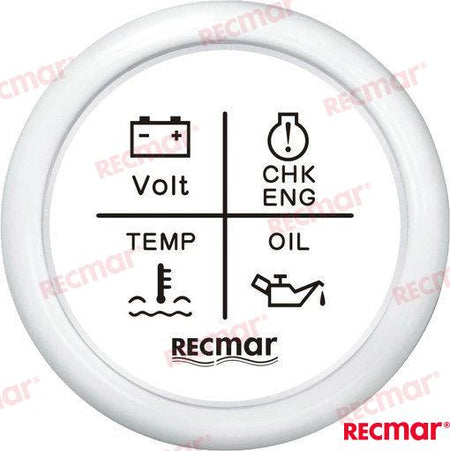 4_LED_ALARM_GAUGE_12V/24V_WHITE