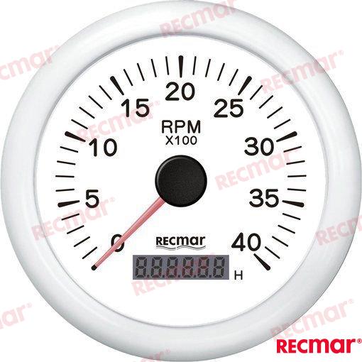 TACHOMETER_1.0/10.0_-_0/4000_RPM_WHITE
