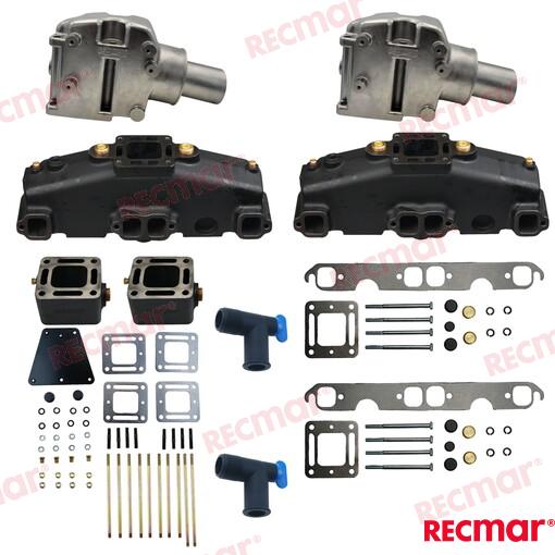 EXHAUST KIT MCM1983 2002 GM305/350/377 V MARV8 2K
