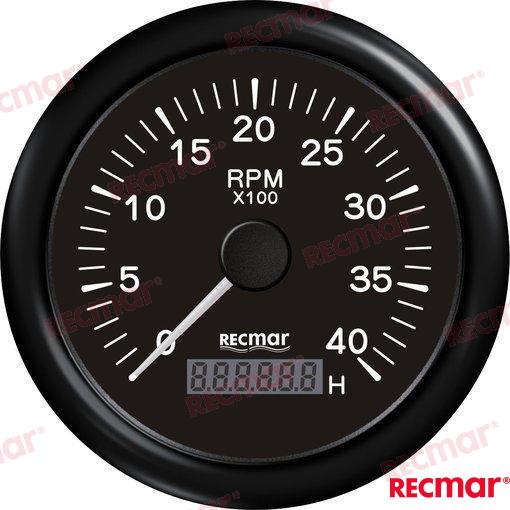 TACHOMETER_1.0/10.0_-_0/4000_RPM_BLACK