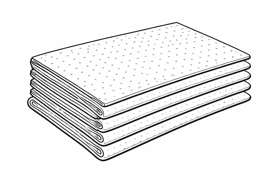 OIL ABSORBANT PADS 15"x20" 5-PACK