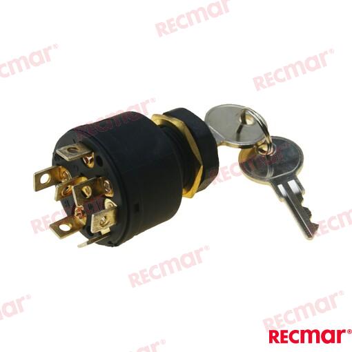 MARINE IGNITION STARTER SWITCH PLASTIC 7T-4POS | REC41030