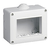 3 MODULE IP40 SURFACE-MOUNT ENCLOSURE, GREY,