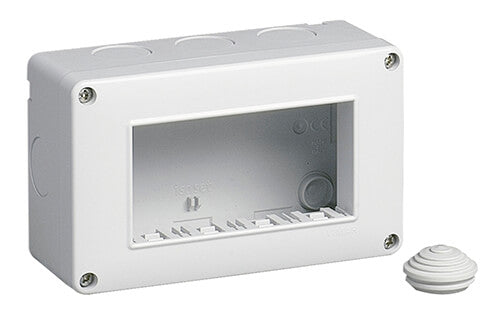 4 MODULE IP40 SURFACE-MOUNT ENCLOSURE, GREY, FOR