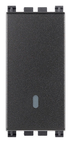 ARKE: 1P NC 10A PUSH BUTTON, LIGHTABLE, GREY