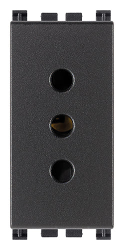 ARKE: 2P+E 10A ITALIAN STANDARD P11 OUTLET GREY